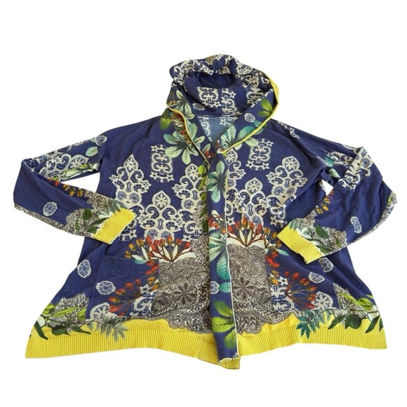 JOHNNY WAS BIYA Hoodie Wrap Kimono Jacket Cardigan Size Small - Picture 4 of 10